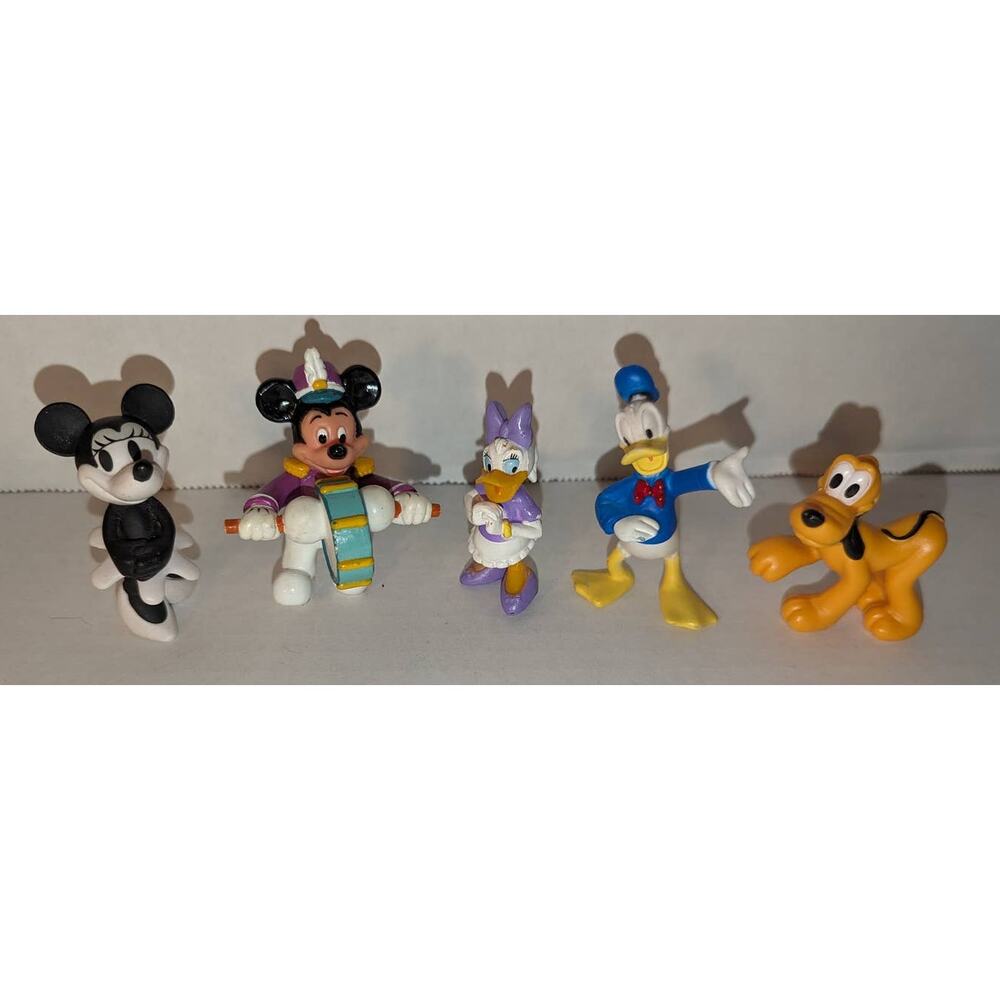 Vintage Lot Collectible Disney PVC Figures Mickey Minnie Mouse Pluto Donald Duck